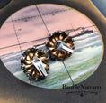 Load image into Gallery viewer, Hobe Large Clip Earrings Dimensional Flowers
