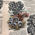 Load image into Gallery viewer, Swarovski Crystal Flower Bouquet Pin Brooch
