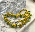 Load image into Gallery viewer, Vintage Venetian Murano Art Glass Figural Yellow Birds & Leaves Beaded Necklace
