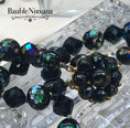 Load image into Gallery viewer, Vintage Double Strand Venetian Foil Art Glass &AB Black Beaded Necklace WOW!!
