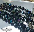 Load image into Gallery viewer, Vintage Double Strand Venetian Foil Art Glass &AB Black Beaded Necklace WOW!!
