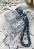 Load image into Gallery viewer, Vintage Venetian Art Glass Blue & Copper Unusual Beads Necklace Original Tag
