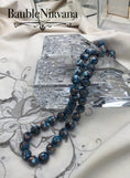 Load image into Gallery viewer, Vintage Venetian Art Glass Blue & Copper Unusual Beads Necklace Original Tag
