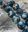 Load image into Gallery viewer, Vintage Venetian Art Glass Blue & Copper Unusual Beads Necklace Original Tag
