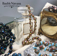 Load image into Gallery viewer, Vintage Venetian Murano Chunky Black Art Glass Wedding Cake Beads Necklace
