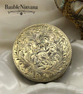Load image into Gallery viewer, Vintage 800 Sterling & Enamel Italian Compact Gold Gilt Hand Painted Serenade
