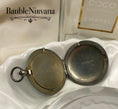 Load image into Gallery viewer, Antique Sterling Silver & Guilloche Enamel Pocketwatch Compact Painted Flowers
