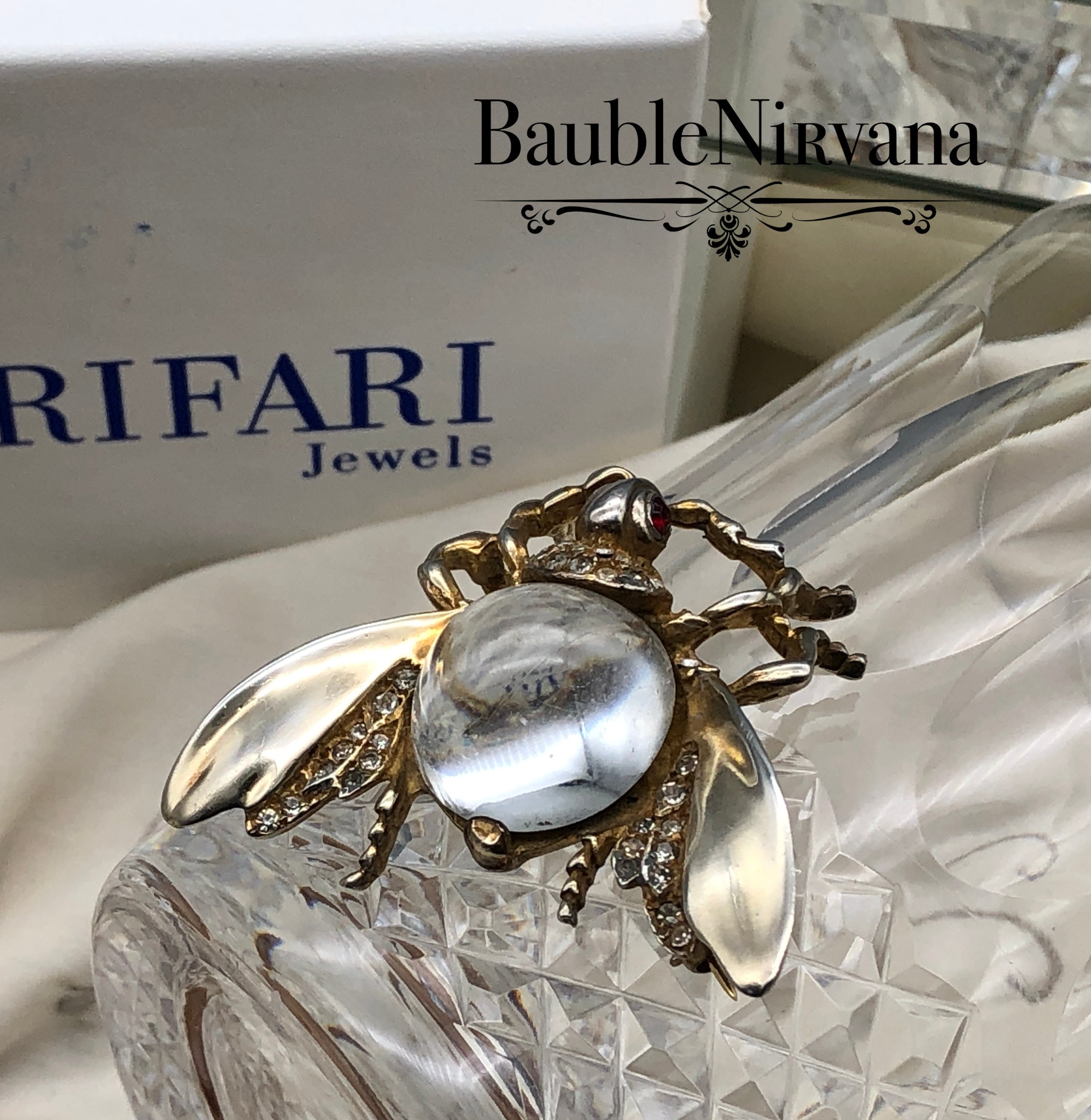 Trifari Jewels Jelly Belly Sterling Pin