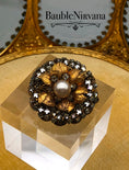 Load image into Gallery viewer, Vintage Signed Haskell Round Floral Brooch Pin
