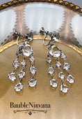 Load image into Gallery viewer, Vintage Bezel Set Crystal Chandelier Earrings
