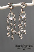 Load image into Gallery viewer, Bezel Set Crystal Drop Chandelier Earrings
