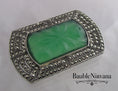 Load image into Gallery viewer, 1920s Art Deco French Sterling & Marcasite Pin
