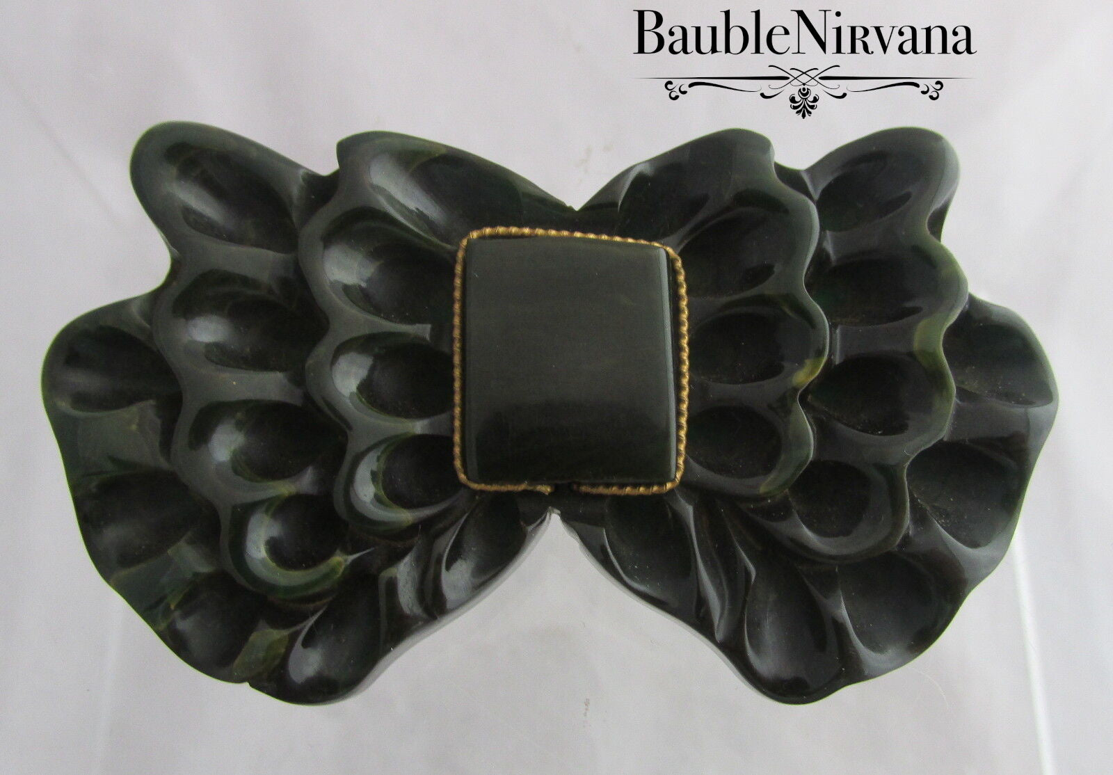 Vintage Deep Carved Bakelite Flower Pin Brooch