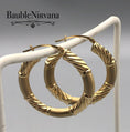 Load image into Gallery viewer, Vintage 14K Hoop Pierced Earrings
